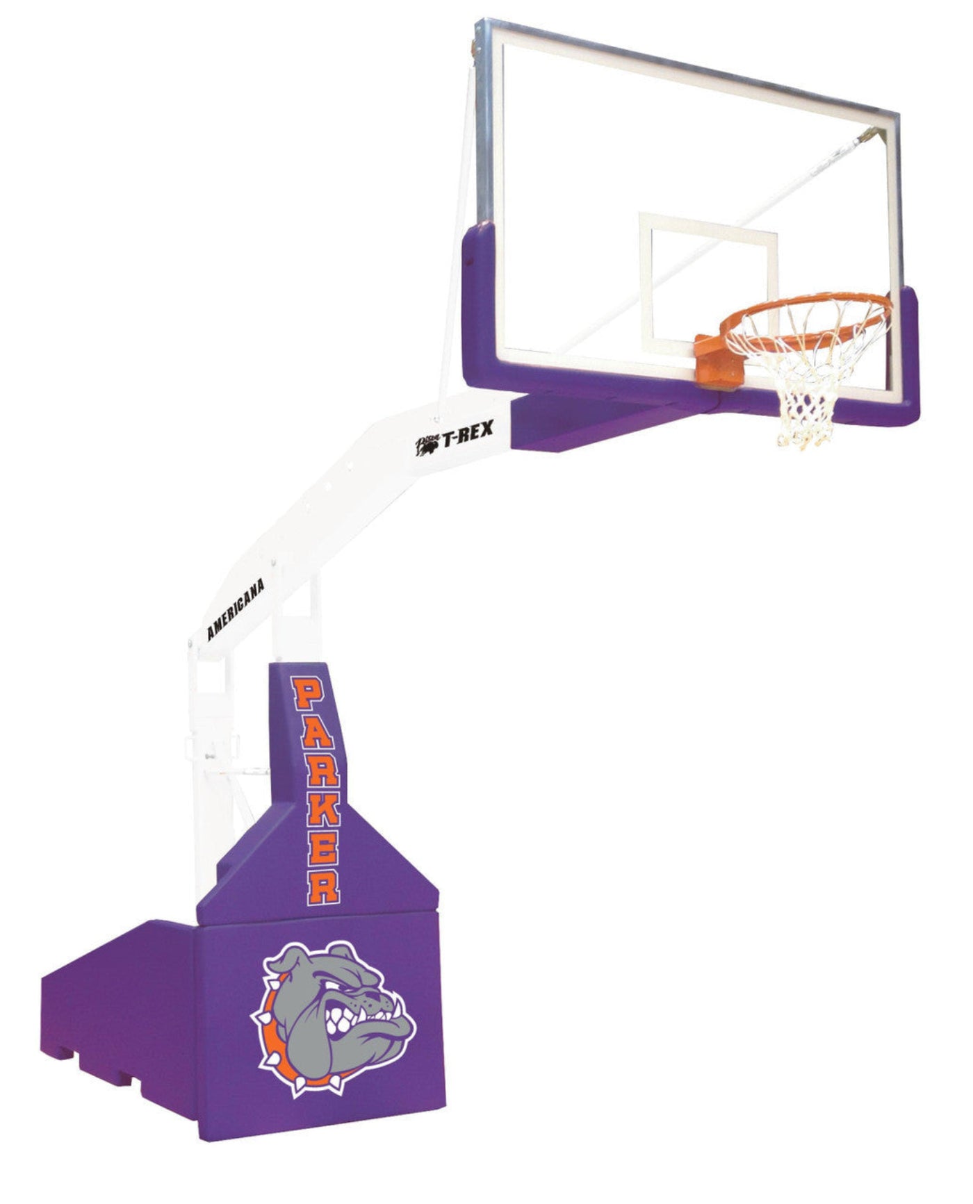 Bison T-Rex Americana Automatic Portable Basketball Hoop - 72 Inch Glass - BA898AGABI