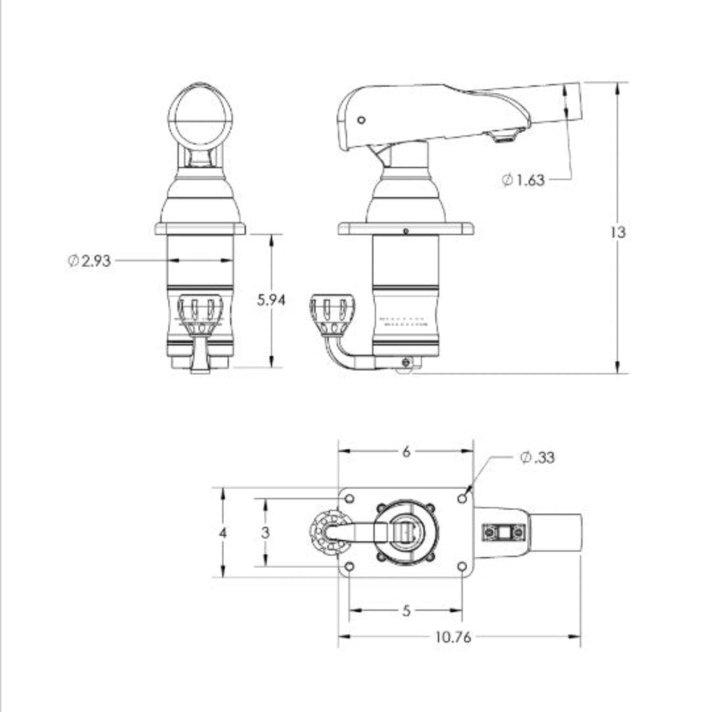 TACO Marine Grand Slam 390 Mount For 1-1/2" Outrigger - GS390 Pair