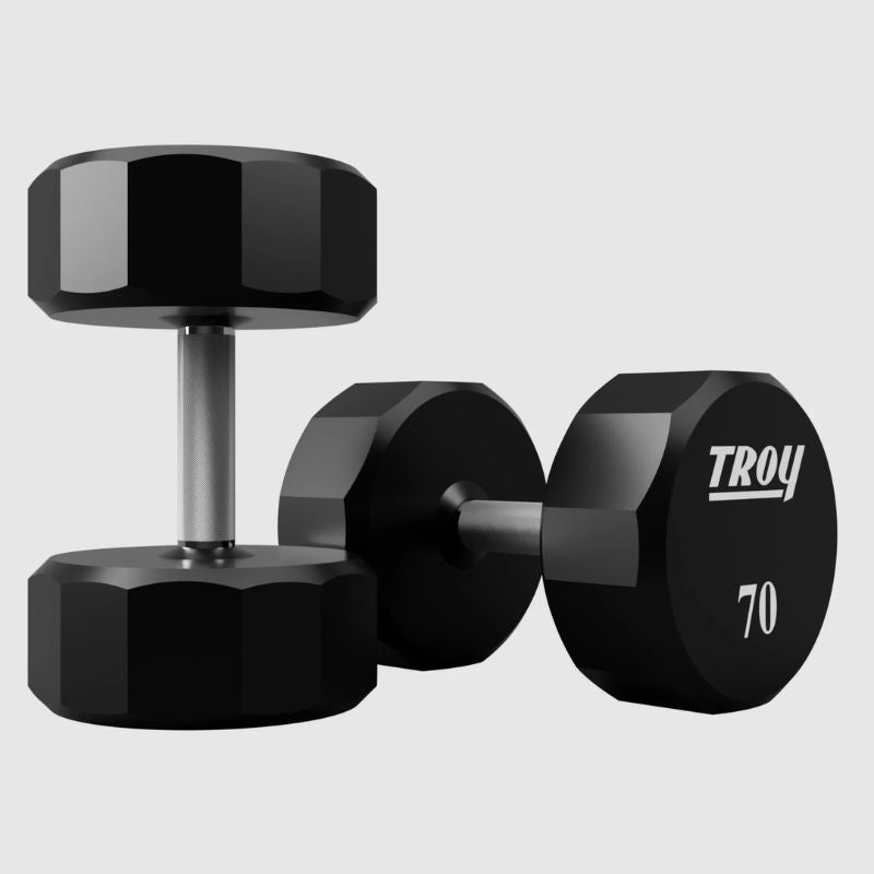 TROY COMMPAC-TSDU100 Urethane Dumbbell Set with Racks