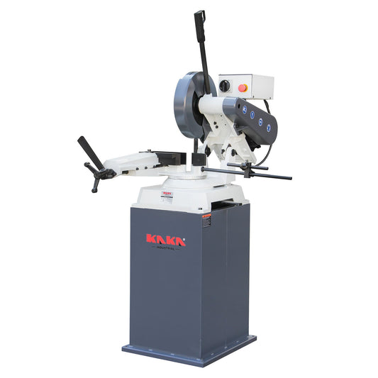 KAKA INDUSTRIAL Abrasive Saw, Powerful Chop Saw for Metal Cutting, 0-45 Degrees Adjustable Angle Miter Saw, 14-inch Blade, 4000W 5160RPM, Swivel Base and Mitering Head, Abrasive Cut Off Saws 230V-60HZ-3PH TV-14 - 188024V230