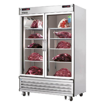 Everest - EDA2 Commercial 52" Two Glass Door Meat Aging Thawing Cabinet Refrigerator - EDA2