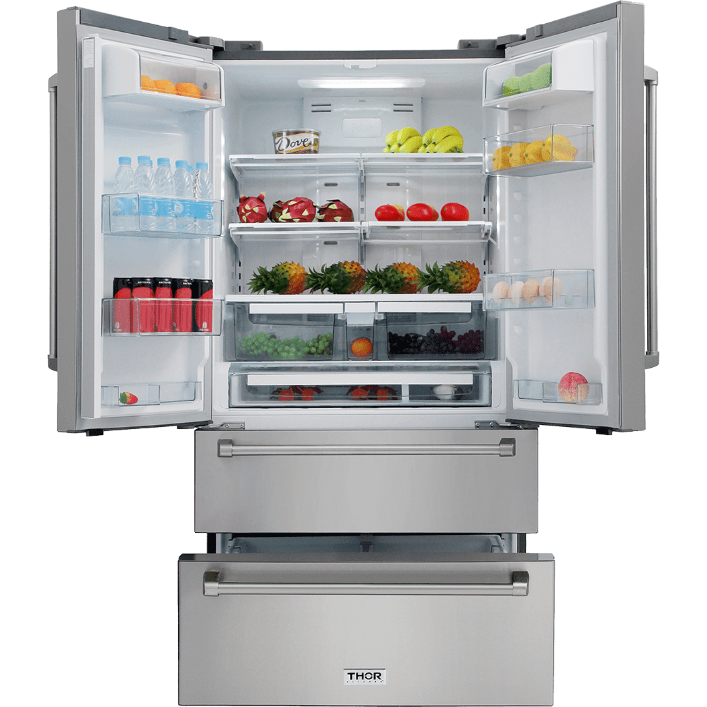 Thor Kitchen Appliance Package - 36 in. Gas Range, Refrigerator, Dishwasher - AP-LRG3601U-2