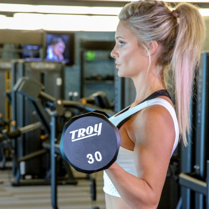 TROY TSD-U 12-Sided Urethane Encased Dumbbell