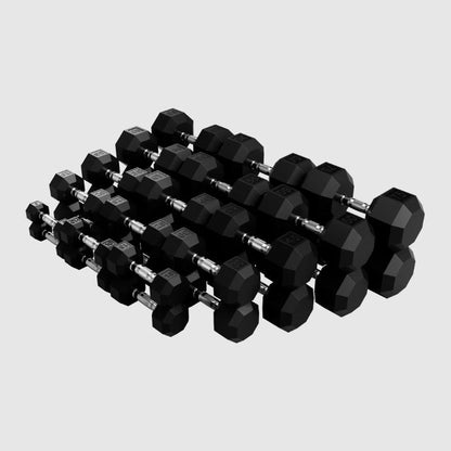 VTX SD-R 8-Sided Rubber Encased Hex Dumbbell