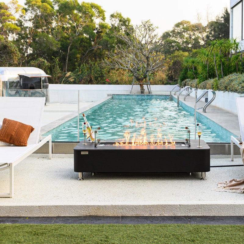 Valencia Fire Table Outdoor with Wind Screen