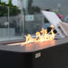 Valencia Fire Table with Wind Screen Closeup