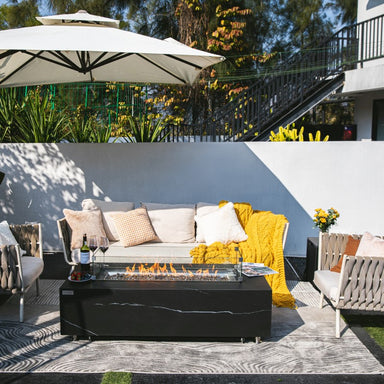 Varna Fire Table Outdoor Setup