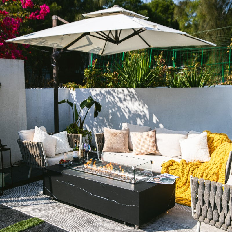 Varna Fire Table Outdoor with Windscreen