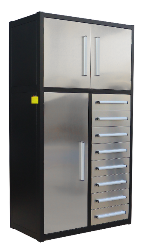 Chery Industrial H3.5ft- 8 Drawers - 3 Cabinet Stainless Steel Cabinet