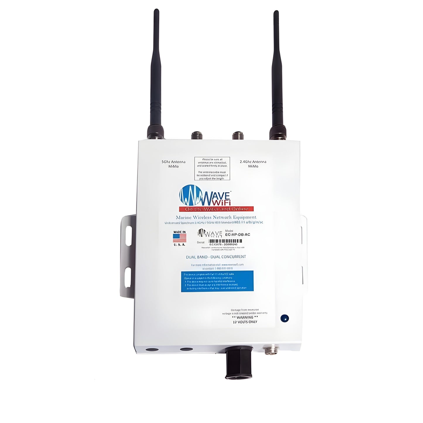 Wave Wifi Ec-hp-db-ac Hot Spot 2 - 25' 400uf Low Loss Cable 2 -2' Antenna 2 Rubber Duck - WAVECHPDBAC