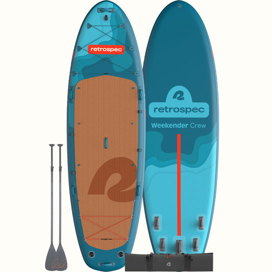 Retrospec Weekender Crew Multi-Person Inflatable Stand Up Paddle Board 12’ - 6626