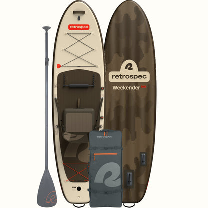 Retrospec Weekender Plus Inflatable Stand Up Paddle Board Kayak Hybrid 10'6" - 6621