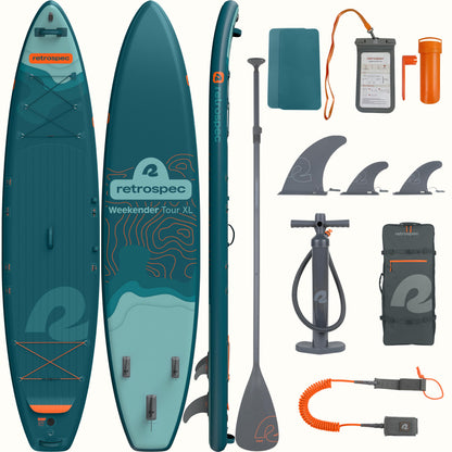 Retrospec Weekender Tour XL Inflatable Stand Up Paddle Board 12’6’’ - 6625