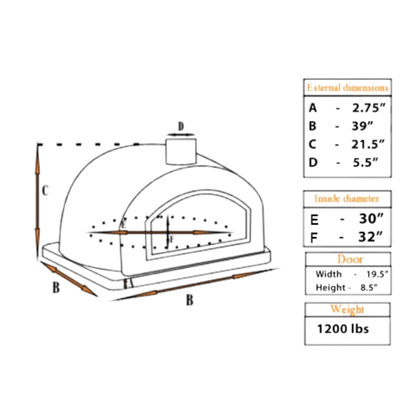 RUSTIC ARCH PIZZAIOLI PREMIUM PIZZA OVEN