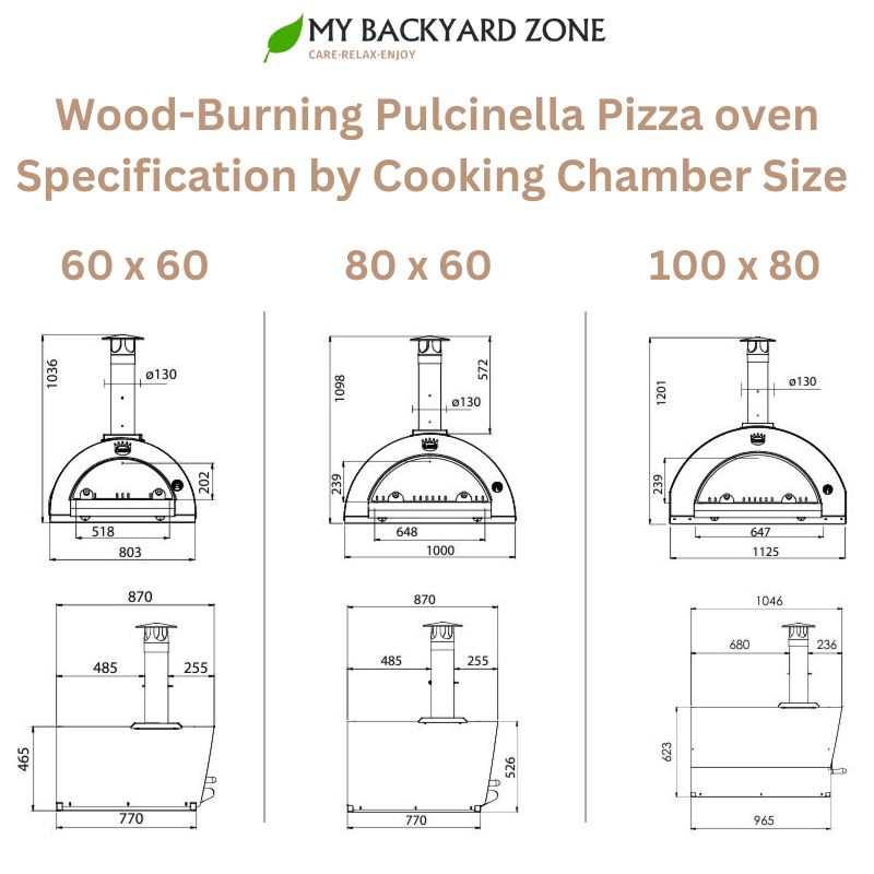 Clementi Pulcinella Wood-Burning Pizza Oven Specifications