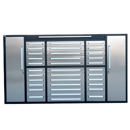 Chery Industrial 9 ft Garage Storage Cabinet with 34 Drawers & 2 Cabinets - WW000219