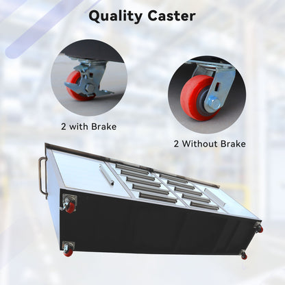 7ft 10-drawer Storage Workbench with Wheels