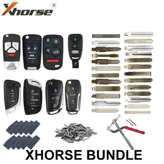 Universal Remote Key Starter Pack w/ Blades / Super Chips / Pins & Disassembling Tool (Xhorse) - XHS-UNI-KIT
