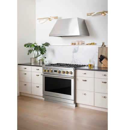 Monogram ZGP364NDTSS 36" All Gas Professional Range with 4 Burners and Griddle Stainless Steel - ZGP364NDTSS