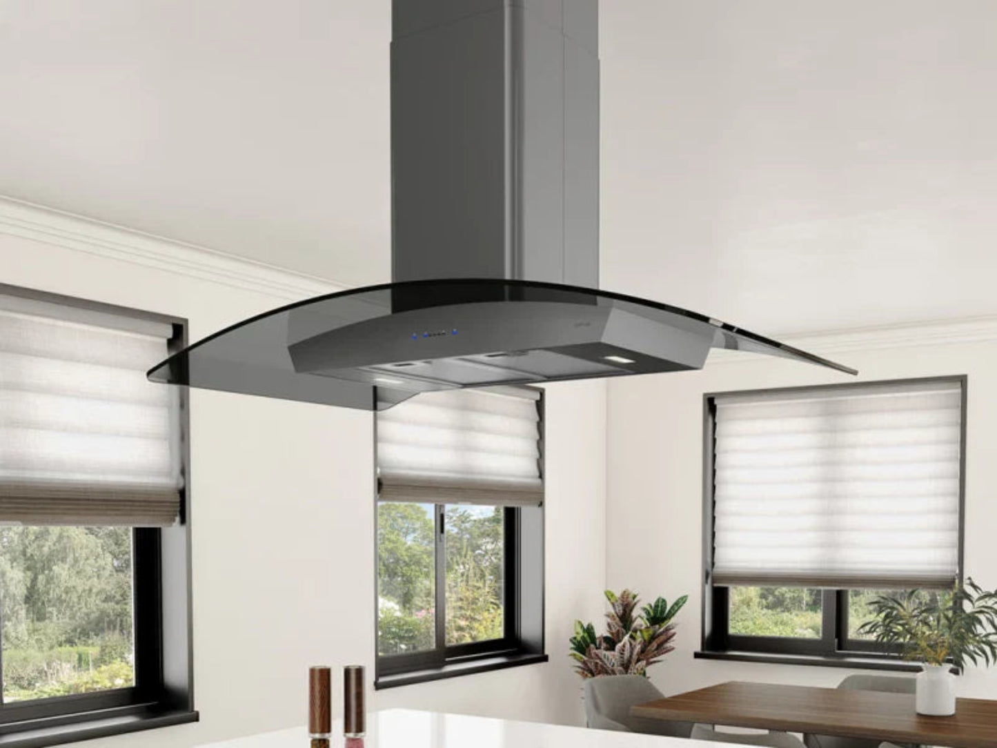 Zephyr ZREM90BBSGG 36" Ravenna Island Black Stainless Steel - ZREM90BBSGG