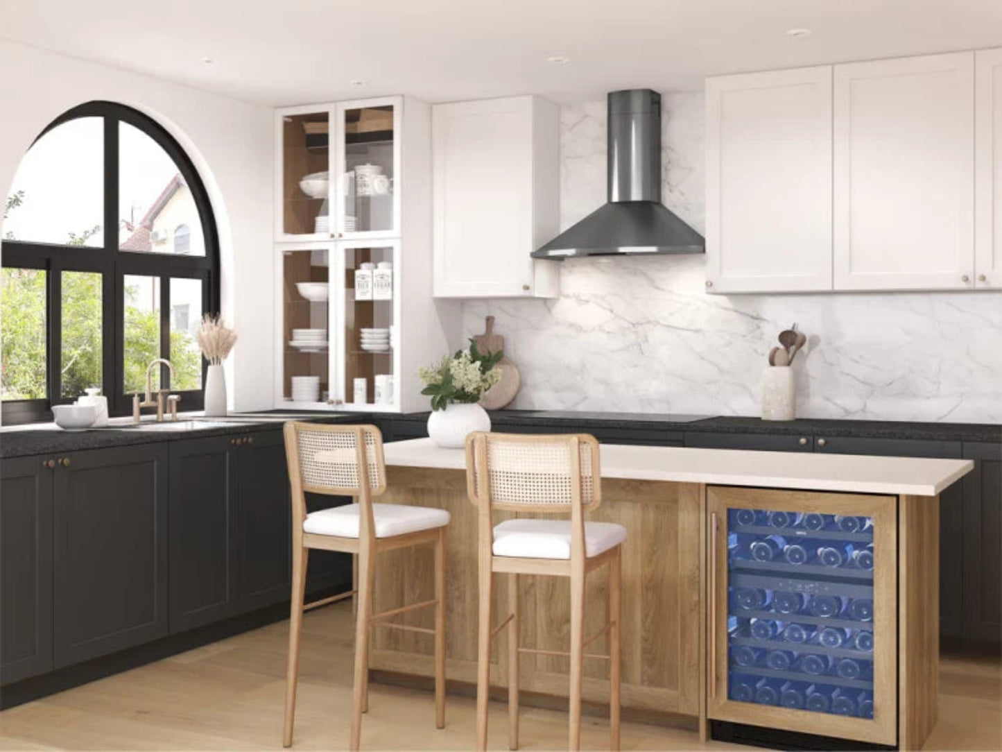 Zephyr ZSAM90FBS 36" Savona Wall Black Stainless Steel - ZSAM90FBS