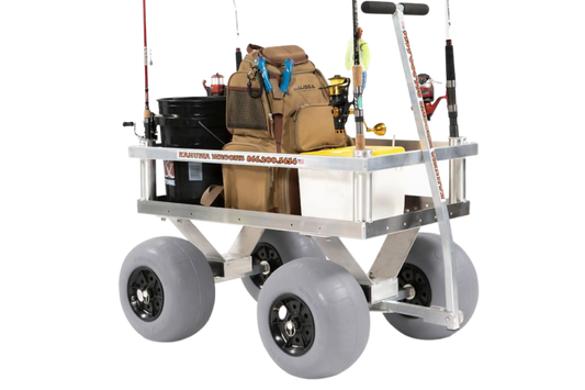 Alumacart Calypso Cruiser Rust Resistant Beach and Fishing Wagon with Rod Holders New - CALYPSO