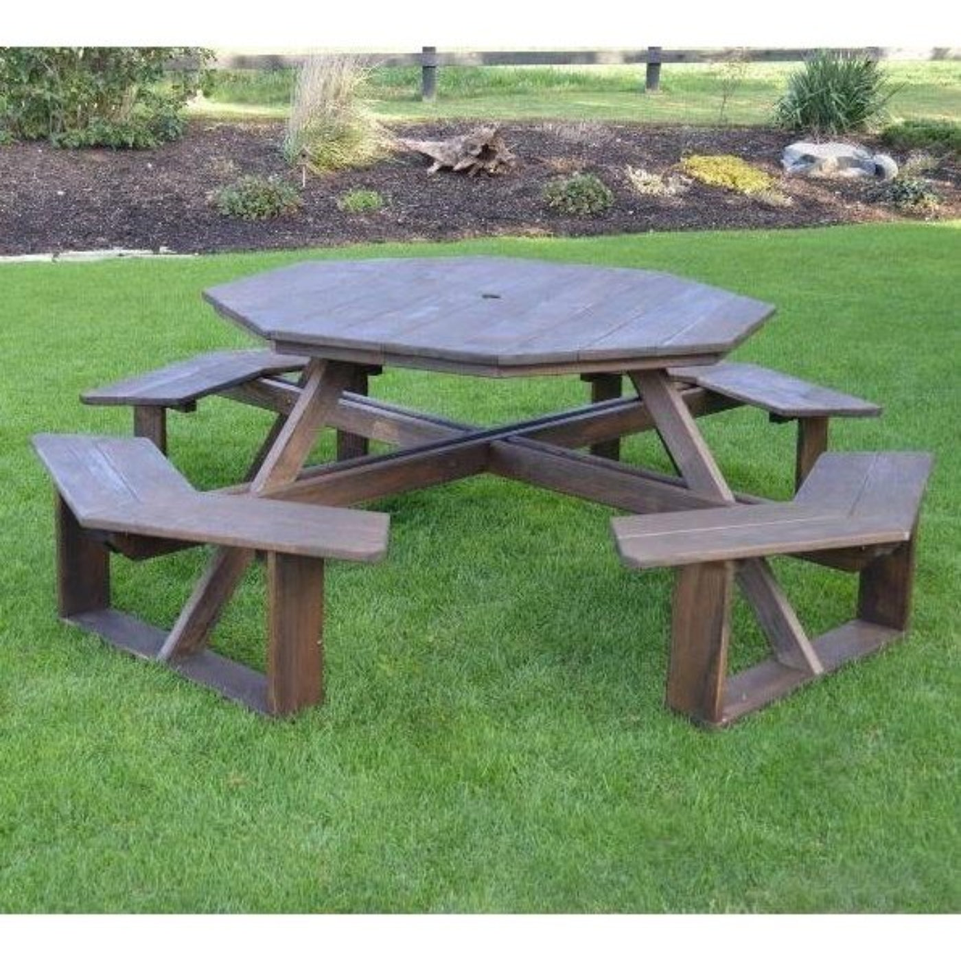 A & L Furniture 54" Octagon Walk-In Table - Specify for FREE 2" Umbrella Hole - 280PT-Unfinished