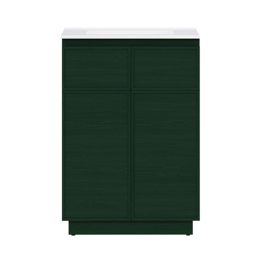 Swiss Madison St. Tropez 24" Freestanding Bathroom Vanity in Green Oak with Sink Top - SM-BV0801GA