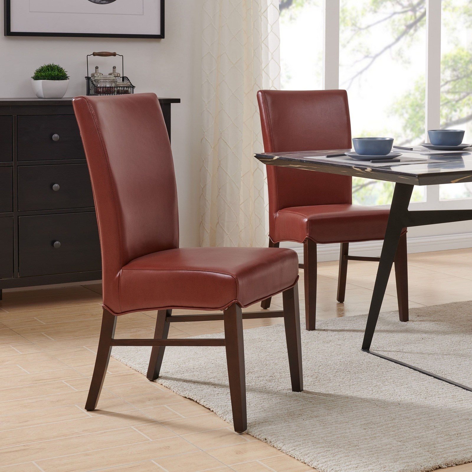 New Pacific Direct Milton Bonded Leather Dining Chair, (Set of 2) -  268239B-753