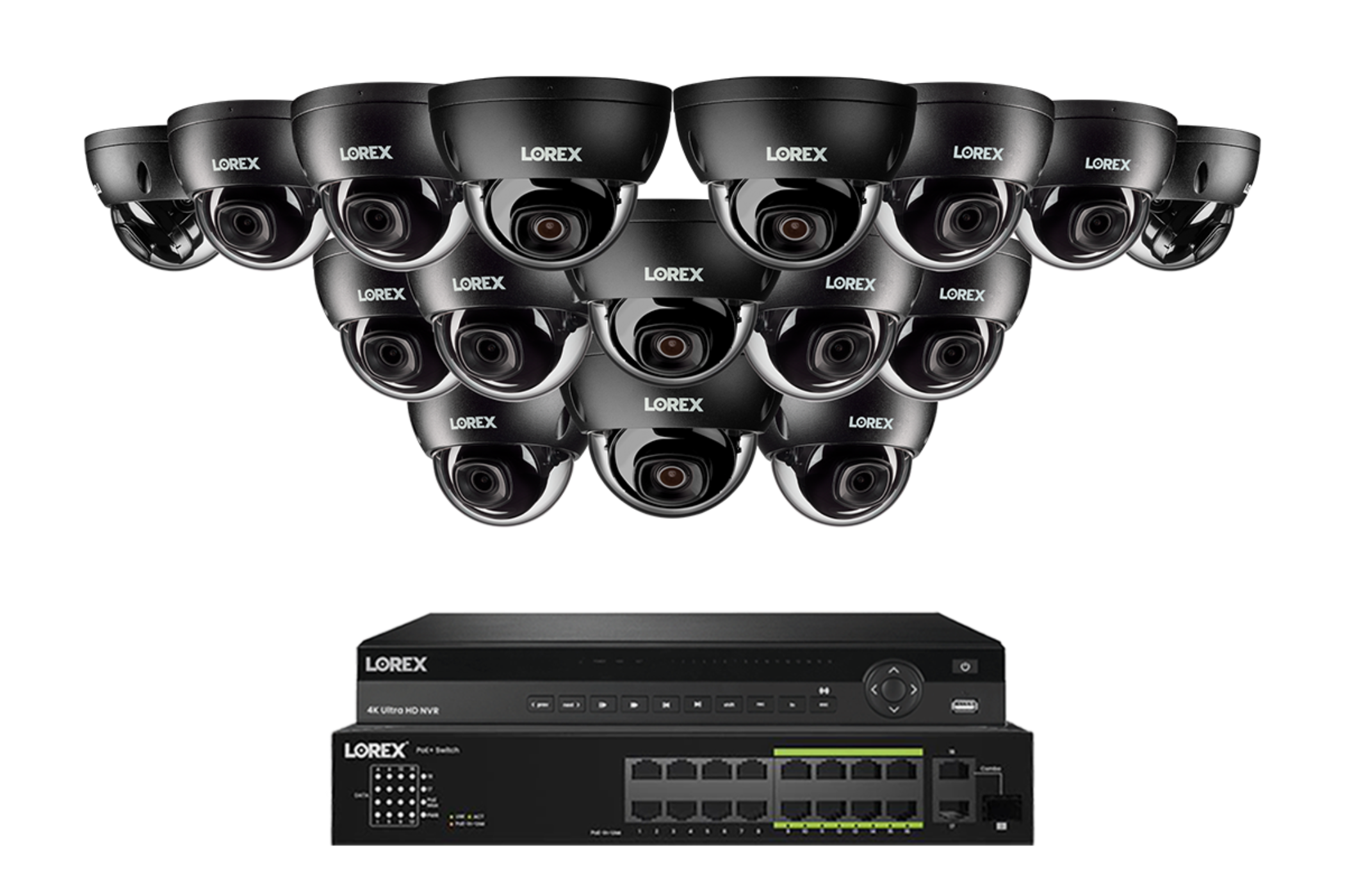 Lorex Elite Series 4K 32 Camera Capable 6TB Wired NVR System with 8MP (4K) A10 IP Dome Cameras - NC4K6-3216BD-E851