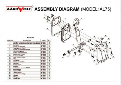 Aardwolf Slab Lifter 75 Rollers