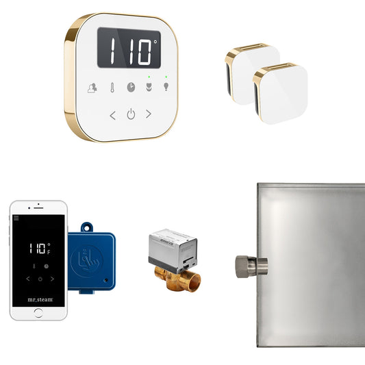 Mr Steam AirButler Max Package White Polished Brass - ABUTLERXW-PB