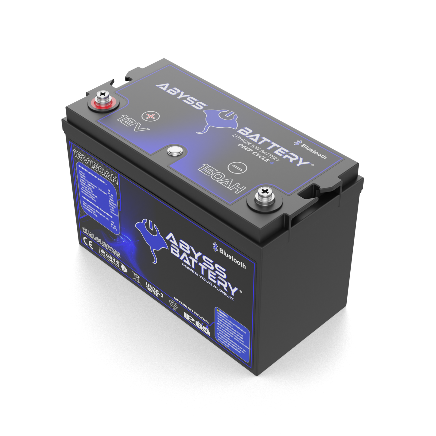 Abyss Battery 12V 150Ah Dual Purpose Lithium Marine Battery - AB-12V150-BT