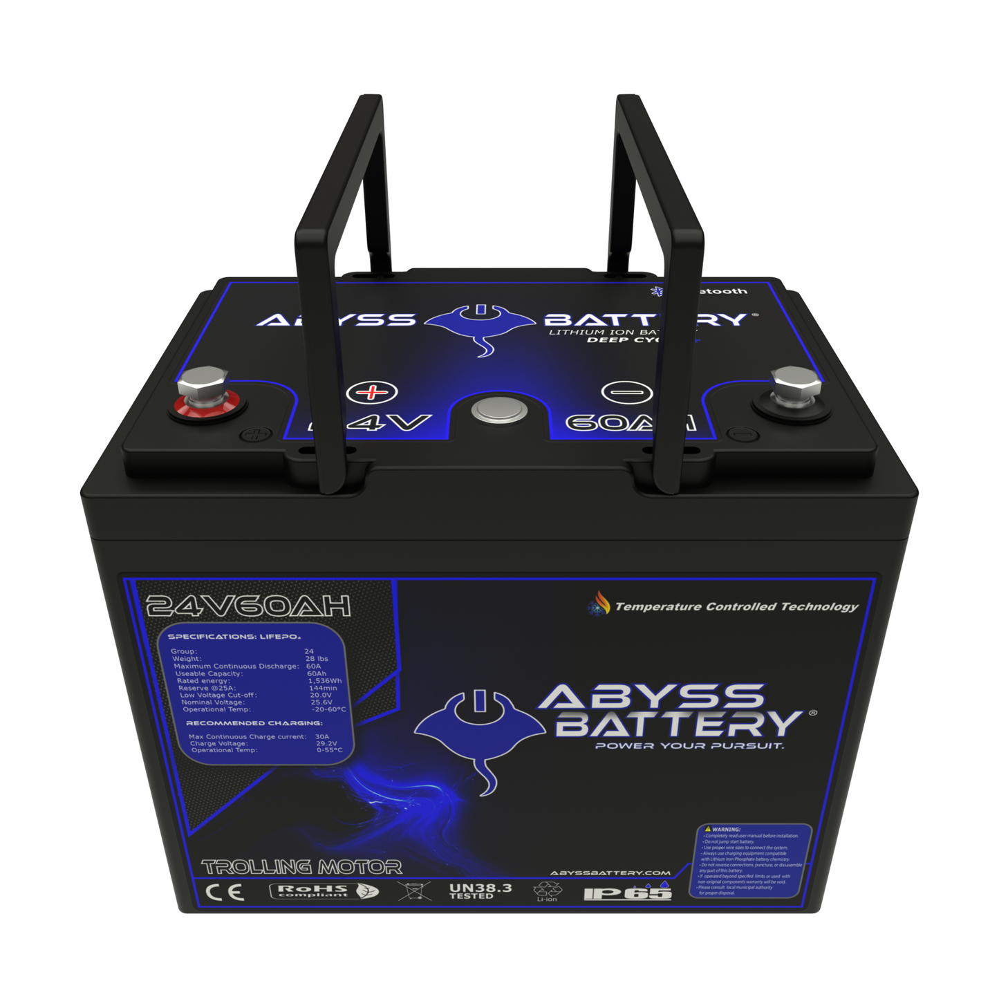 Abyss Battery 24V 60Ah Lithium Trolling Motor Battery - AB-24V60-BT