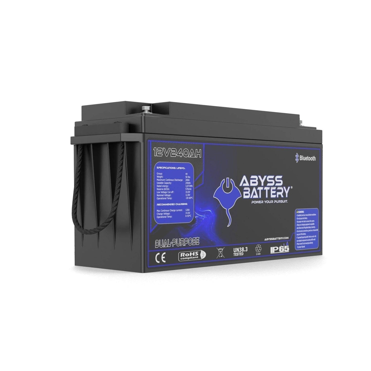 Abyss Battery  12V 240Ah Dual Purpose Lithium Marine Battery - AB-12V240-BT