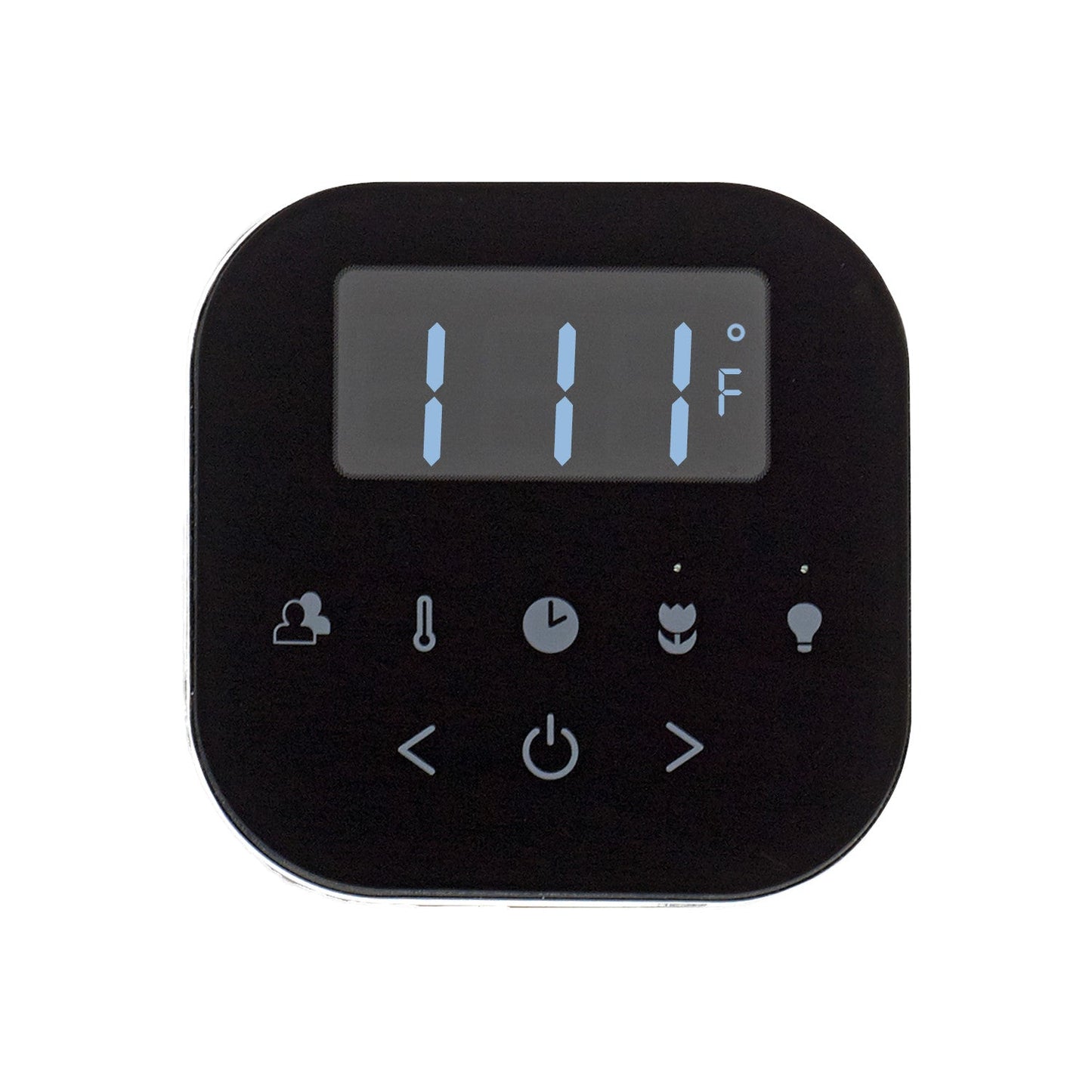 Mr. Steam AirTempo Steam Shower Control in Black with Satin Brass - AIRTBK-SB