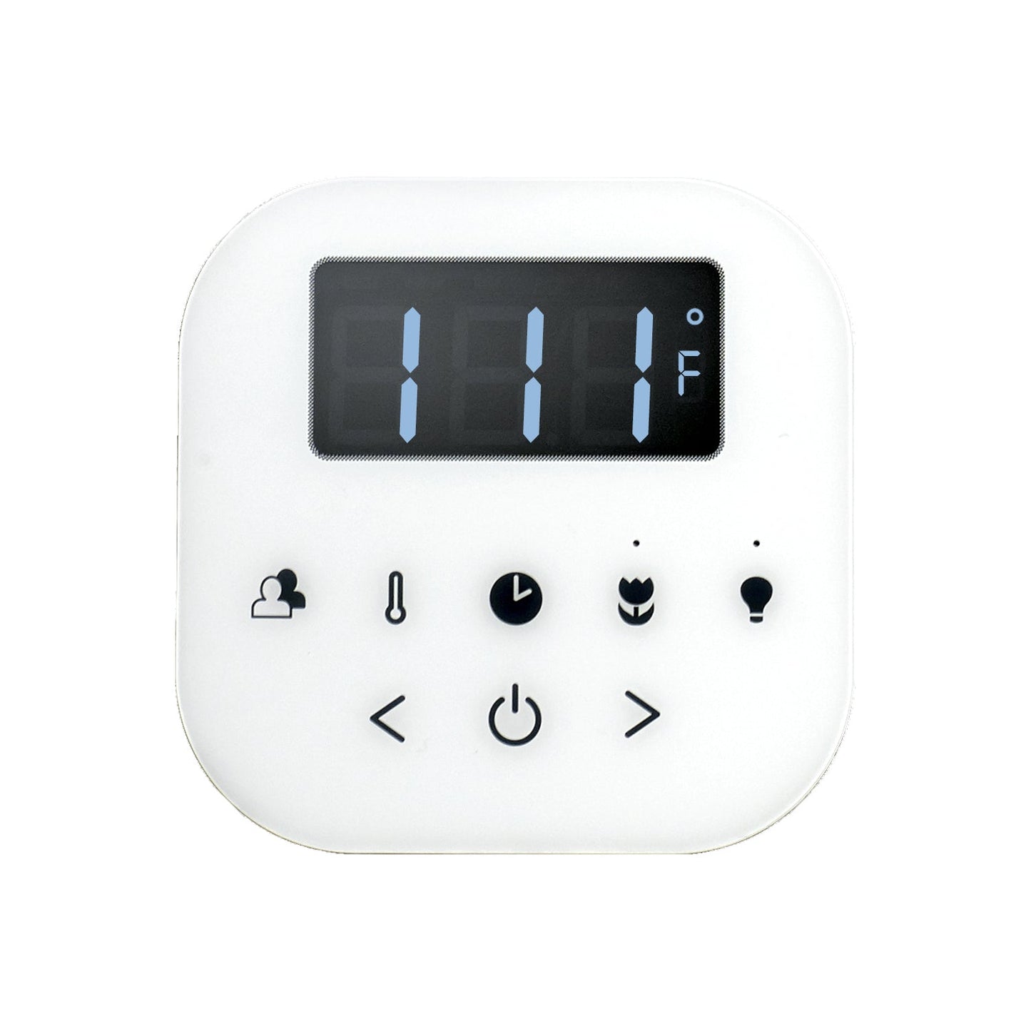 Mr. Steam AirTempo Steam Shower Control in White with Brushed Bronze - AIRTWH-BB