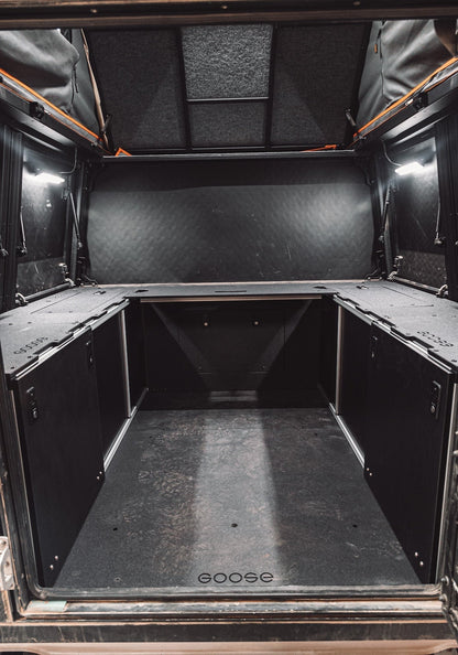 GOOSE GEAR Alu-Cab Alu-Cabin Canopy Camper - Chevrolet Silverado 1500 / GMC Sierra 1500 2019-Present 4th Gen. - Bed Plate System - 5064-GGR-SH