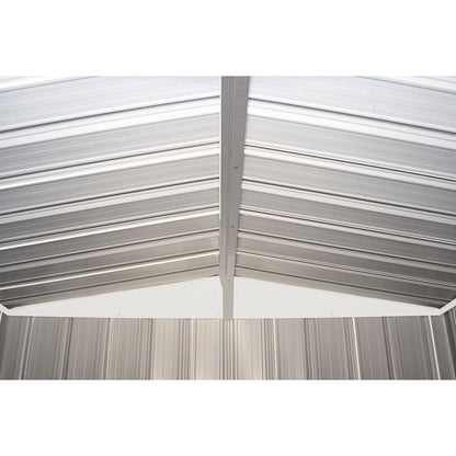 Arrow | EZEE Shed Steel Storage 6x5 ft. Galvanized Low Gable Charcoal with Cream Trim EZ6565LVCCCR