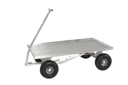 Alumacart Articulating Wagon with QUADRI-Steer Technology 45 Inch 800 Pound Capacity New