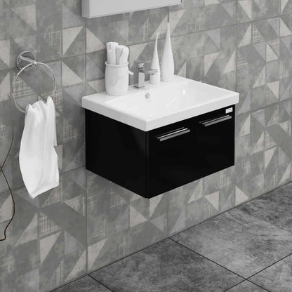 Casa Mare Aspe 32" Bathroom Vanity and Ceramic Sink Combo with LED Mirror - Aspe80GB-32