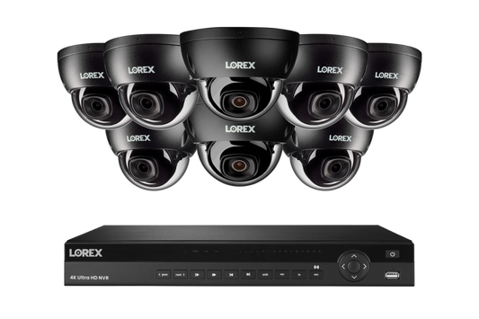 Lorex Elite Series NVR with A10 IP Dome Cameras - 4K 16-Channel 4TB Wired System - N4K4-168BD-E851