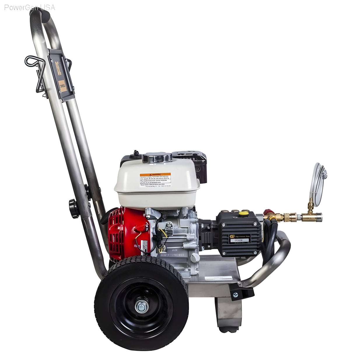 BE Power Equipment 2500 PSI  3.0 GPM Gas Pressure Washer with Honda GX200 Engine and General Triplex Pump - PowerGen USA - PE-2565HWSGENSP