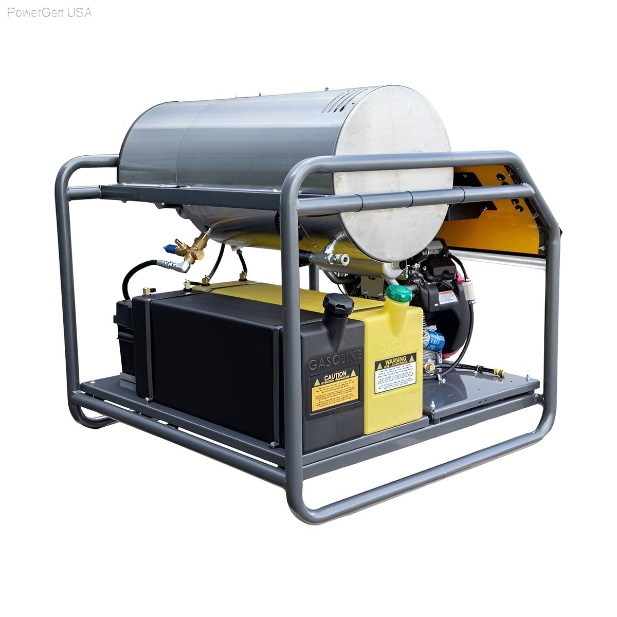 BE Power Equipment Industrial Series 3000 Psi 8.0 GPM 690cc Honda GX693 Engine Gas Skid Mount Hot Water Pressure Washer - PowerGen USA - HW3024HG12V