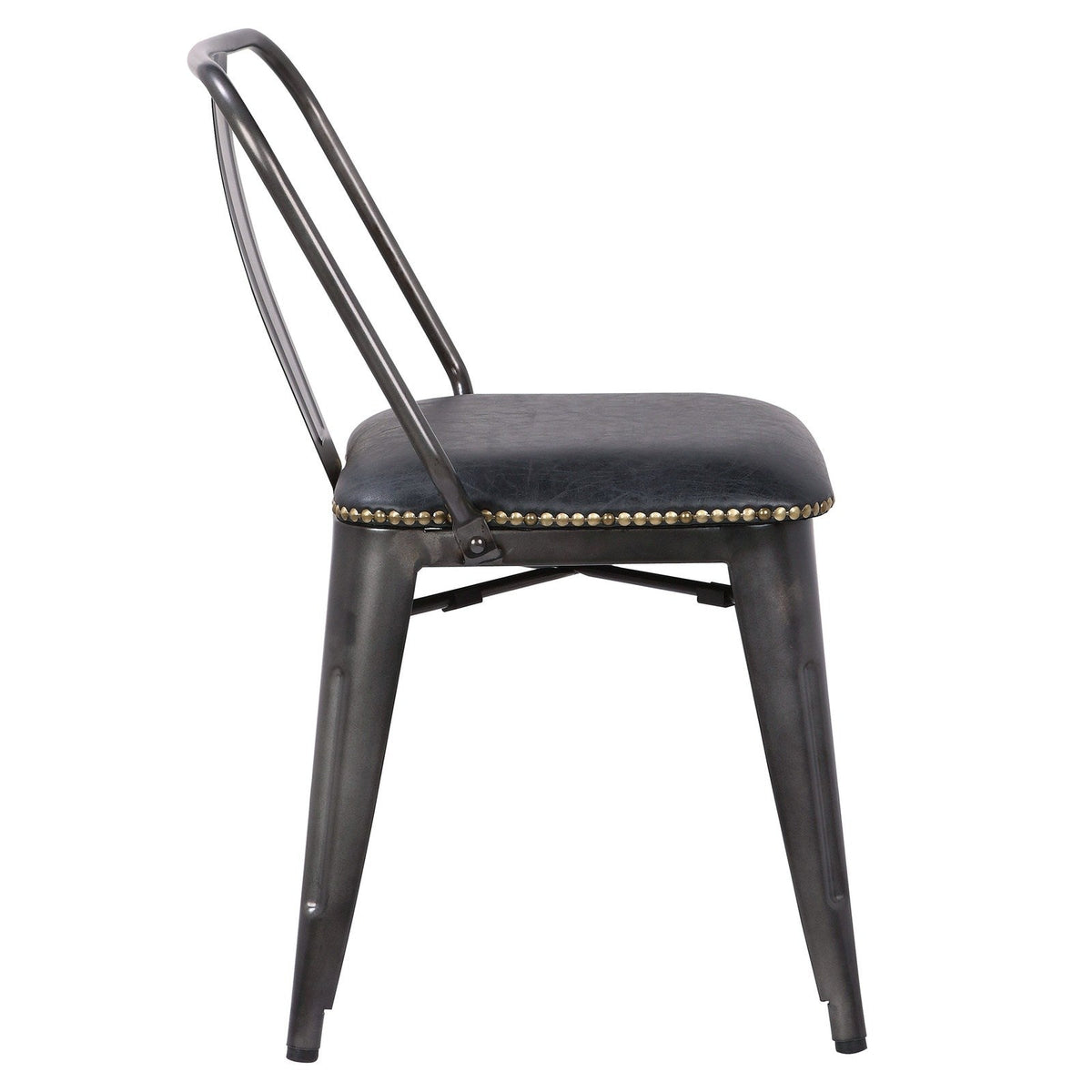 New Pacific Direct Brian PU Leather Metal Side Chair, (Set of 4)  - 9300030-240