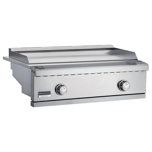 Broilmaster B-Series 32-Inch 2-Burner Premium Natural Gas Griddle and Grill Cart in Stainless Steel - AP2-BSB322GN