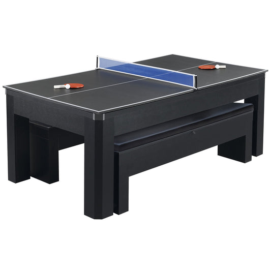 Hathaway Park Avenue 7ft Multi Game Table with Top & Benches - BG2530PR