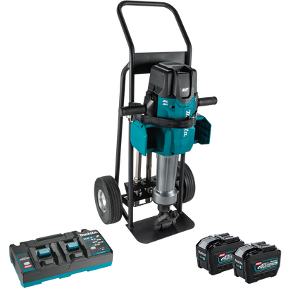 Makita 80V max (40V max X2) XGT Brushless 70 lb. 1‑1/8" Hex AVT Breaker Hammer Kit, AWS Capable (8.0Ah) - GMH04PLX