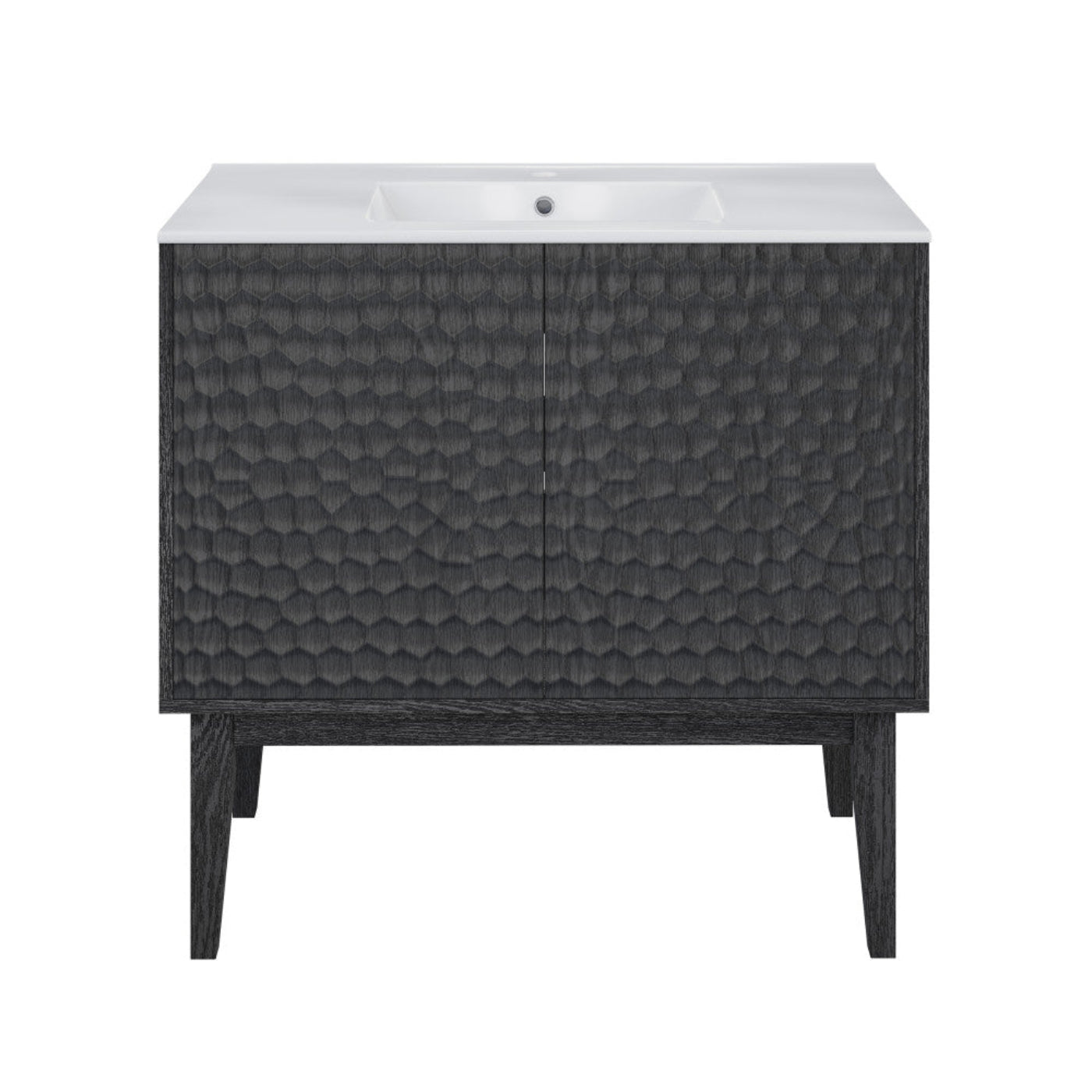Swiss Madison Bosse 36" Freestanding Bathroom Vanity in Black Oak with Sink Top - SM-BV8802AO