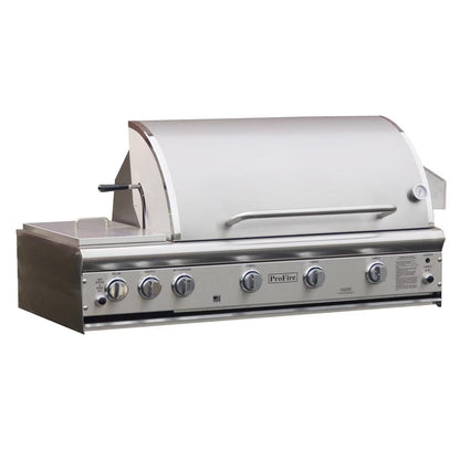 ProFire Professional Deluxe Series 48-Inch Built-In Infrared Hybrid Gas Grill With Rotisserie & Double Side Burner -  PFDLX48RSIH-P